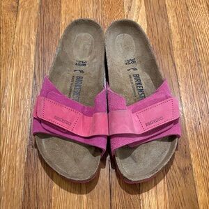Birkenstock Kyoto Fucsia Leather Narrow Womens US 7 WD